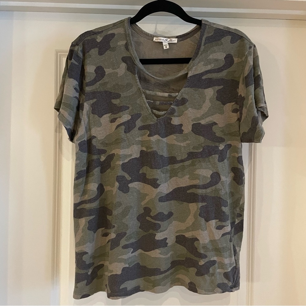 Express Camo Boyfriend Lounge Tee (Size M)